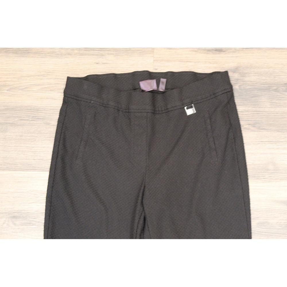 Rafaella Comfort Black Textured Pull On‎ Career Pants Size 12